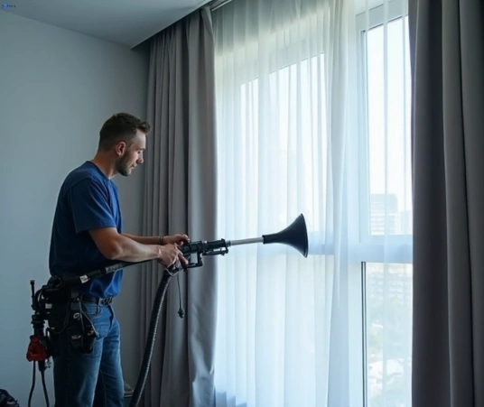 Professional commercial curtain cleaning process equipment Matty Curtain Cleaning marayong-nsw