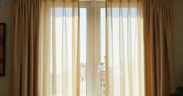 Dusty and dull curtains in marayong-nsw before steam cleaning